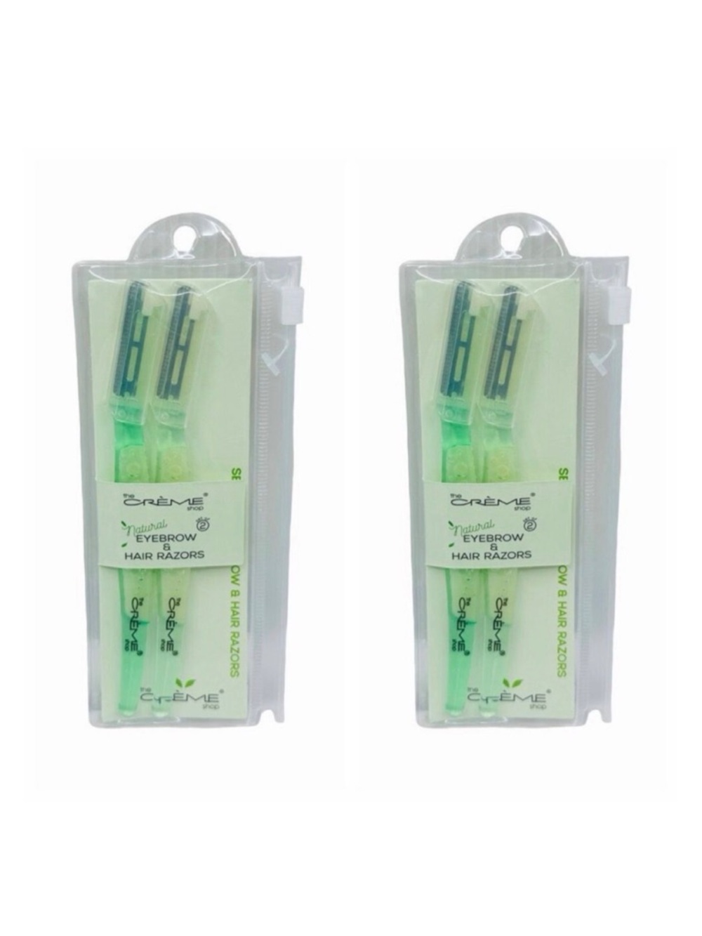 The Crème Shop Natural Eyebrow & Hair Razors - Set of 2 - 4 Razors
